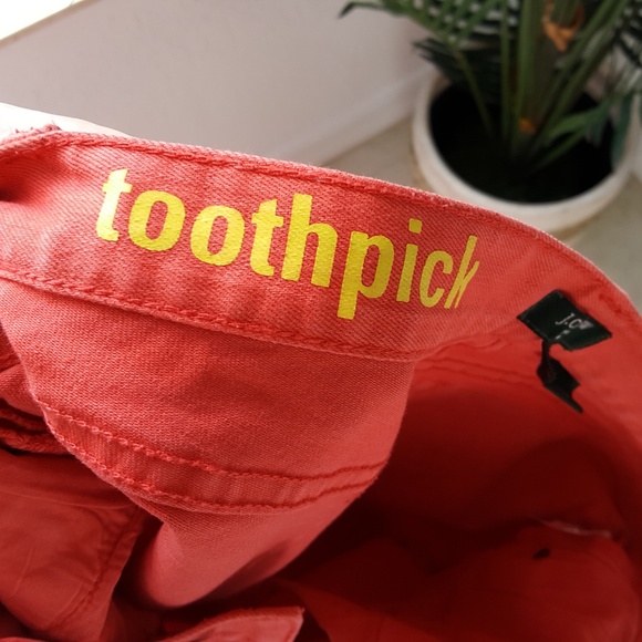 J.Crew Toothpick Red Stretch Skinny Jeans 26 - Picture 6 of 8